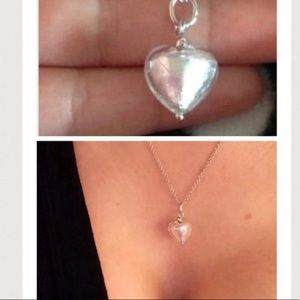 Glass heart necklace
